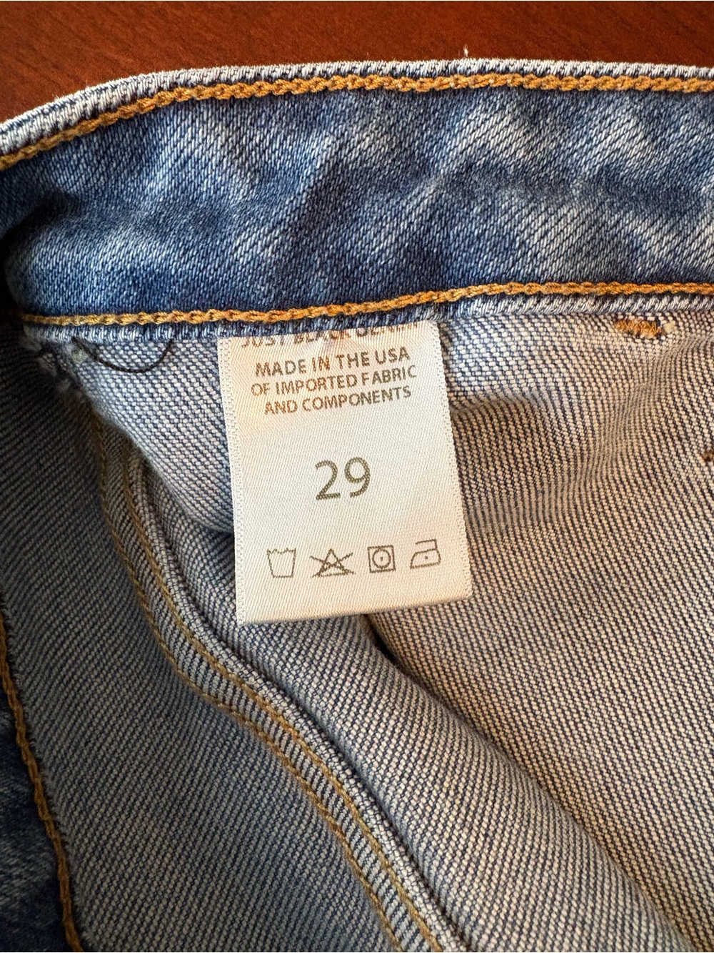 Just Black Denim 29 The Patch Pocket Wide Leg Stretch Blue Jeans High Rise - Picture 6 of 10
